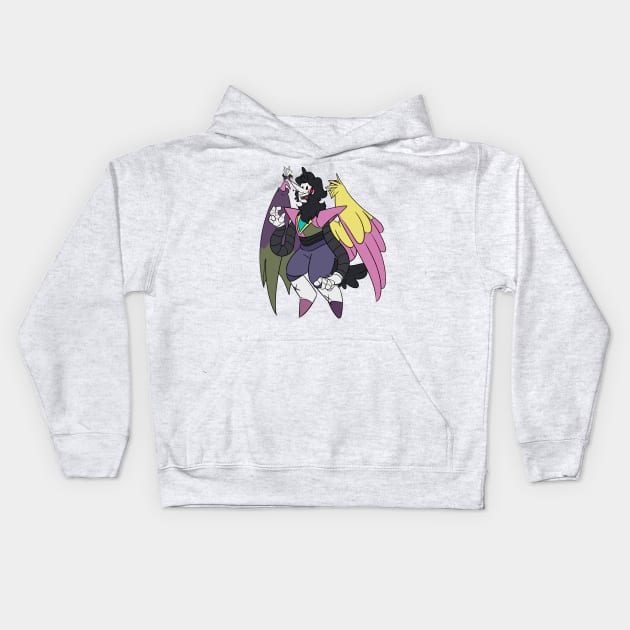 Sneo and Spamling Kids Hoodie by KowTownArt